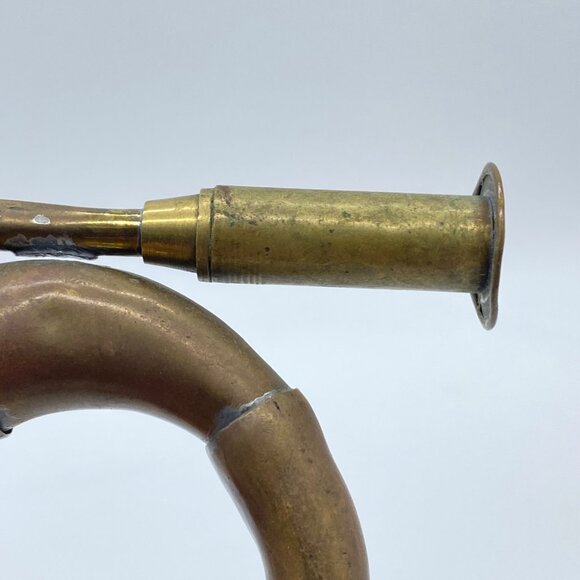 Vintage Brass Christmas French Horn Bugle Hanging Ornament Decoration 5 inches - Picture 5 of 10